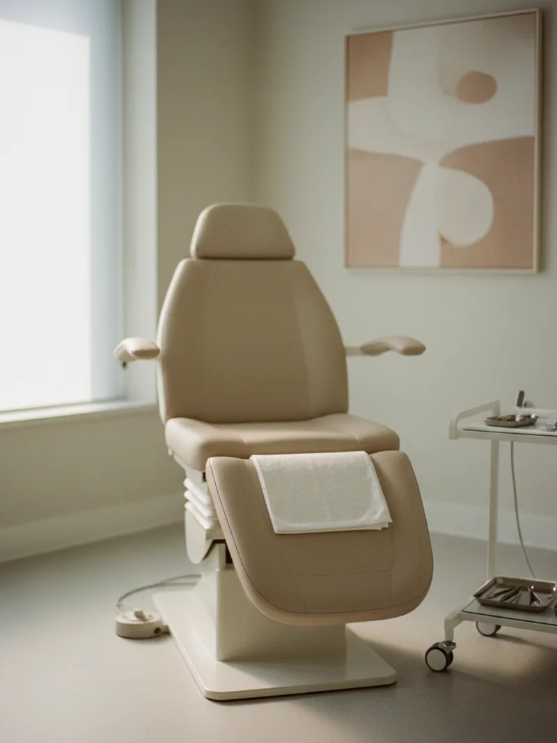 Sillón de tratamiento preparado